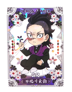 Demon Slayer QR Genya QR Pieces of Time Holo Anime Trading Card - Image 1
