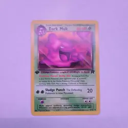 Dark Muk 1st edition Team Rocket 41/82 WOTC vintage Pokemon MP - Image 1