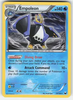 Empoleon 29/108 Holo Rare Dark Explorers Pokemon Holo NM - Image 1