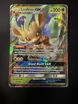 Pokemon 2018 Sun & Moon Ultra Prism Leafeon GX 13/156 - Near Mint - Image 1