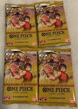 One Piece KINGDOMS OF INTRIGUE English Booster OP-04 4x Packs Sealed - Image 1