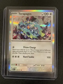 Pokemon Ascending Heroes Terapagos Miscut Upside Down Poke Ball Error Card - Image 1