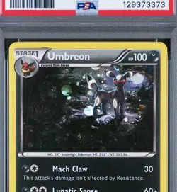HD Swirl🌀 XY96 Umbreon 2016 POKEMON BLACK STAR PROMO Cosmos HOLO PSA 6 Card - Image 1