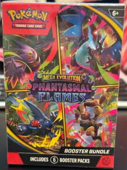 Pokemon TCG Mega Evolution Phantasmal Flames Booster Bundle – 6 Booster Packs - Image 1