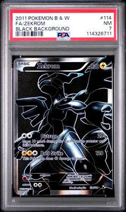 2011 POKEMON BLACK WHITE ZEKROM #114 FULL ART PSA 7 NM #114326711 - Image 1
