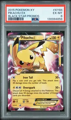 2015 POKEMON XY BLACK STAR PROMOS PIKACHU EX #XY84 PSA 6 EX #130084858 - Image 1