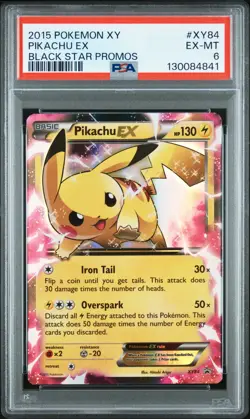 2015 POKEMON XY BLACK STAR PROMOS PIKACHU EX #XY84 PSA 6 EX #130084841 - Image 1