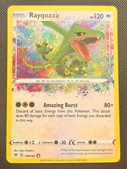 Pokemon Rayquaza 138/185 Swsh04: Vivid Voltage Amazing Rare - Image 1