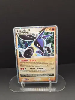 Pokemon Lucario Lv.x Holo DP12 Black Star Promo - HOLO BLEED ERROR - Image 1