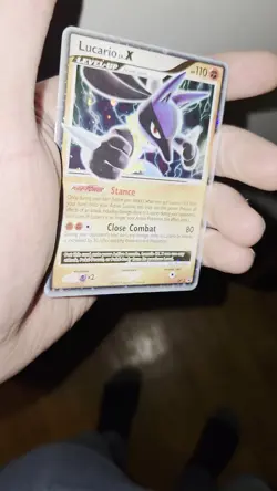 Pokemon Lucario Lv.x Holo DP12 Black Star Promo - HOLO BLEED ERROR - Image 2