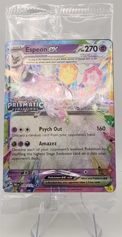 Espeon EX 034/131 Prismatic Evolutions STAMPED Promo SEALED Pokemon 2025 - Image 1