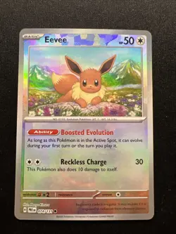 Eevee 074/131 Pokemon TCG SV: Prismatic Evolutions Master Ball NM - Image 1