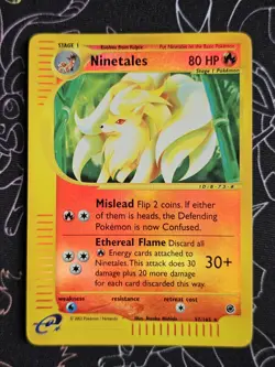 Pokemon Ninetales - 57/165 - Expedition Base Set - Reverse Holo- 2002 English LP - Image 1