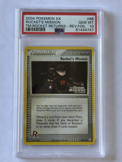 2004 Pokemon EX Team Rocket Returns - Rocket's Mission Rev.Foil #88 PSA 10 - Image 1