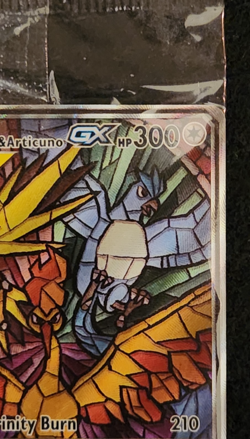 2019 Pokemon Moltres Zapdos Articuno GX #SM210 Stained Glass Promo Sealed - Image 3