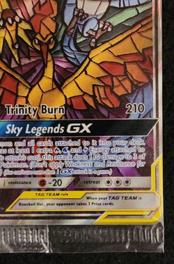 2019 Pokemon Moltres Zapdos Articuno GX #SM210 Stained Glass Promo Sealed - Image 4