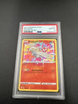 2021 POKEMON SWORD & SHIELD SHINING FATES #017 RESHIRAM PSA 10 GEM MINT 💎 - Image 1