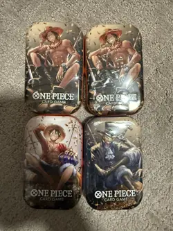One Piece 4x Mini Tins Vol 2 TS-02 OP-13 8 PACKS - IN HAND - Image 1