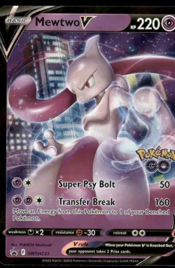 Pokemon Cards Mewtwo V SWSH223 Sword & Shield Promo Holo Promo NM - Image 1