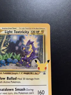 Pokemon TCG Light Toxtricity SWSH137 English Holo Card Celebrations Promo - Image 4
