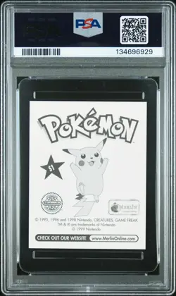 1999 MERLIN POKEMON #S1 PIKACHU PRISM PSA 10 - Image 2