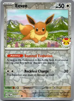 Eevee - (Pokemon Day 2025) (Reverse Cosmos Holo) Reverse Holo Promo 074/131 NM - Image 1