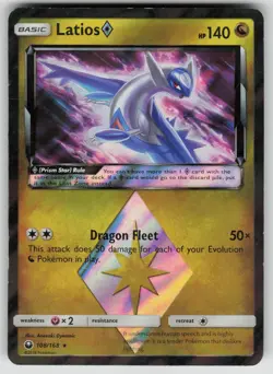 LATIOS ◇ 108/168 RARE PRISM STAR CELESTIAL STORM POKEMON HP - Image 1