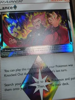 Lance Prism Star 61/70 Prism Rare Holo Dragon Majesty Pokemon MP - Image 4