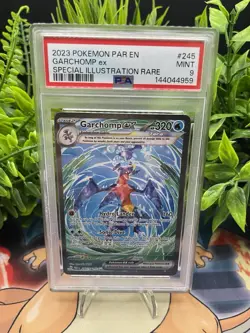 GARCHOMP EX #245 POKEMON 2023 PARADOX RIFT SPECIAL ILLUSTRATION RARE MINT PSA 9 - Image 1