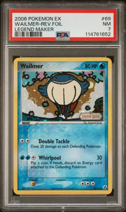 2006 POKEMON EX LEGEND MAKER WAILMER #69 REVERSE PSA 7 NM #114761652 (SWIRL) - Image 1