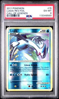 2011 POKEMON CALL OF LEGENDS LUGIA #15 REVERSE PSA 6 EX #113346569 - Image 1