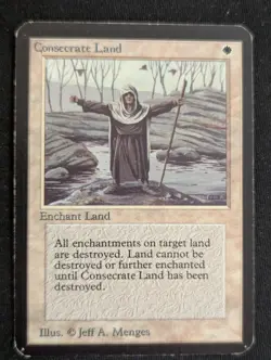 Consecrate Land - Alpha - LP - MTG - Magic The Gathering - White - Enchant - Image 1