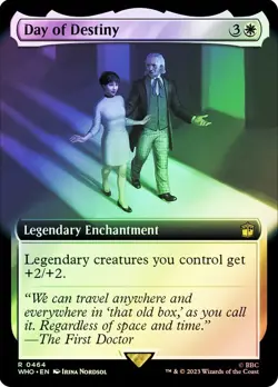 Day of Destiny Surge Foil Extended Art Doctor Who Commander NM MTG - Image 1