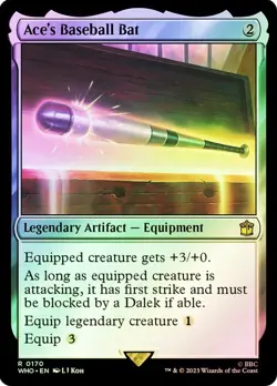 Ace's Baseball Bat Surge Foil Doctor Who Commander NM MTG - Image 1