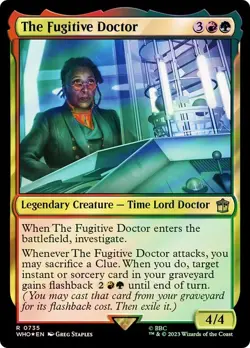 The Fugitive Doctor Surge Foil Doctor Who Commander NM MTG - Image 1