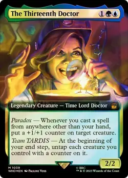 The Thirteenth Doctor Foil Extended Art Doctor Who Commander NM MTG - Image 1