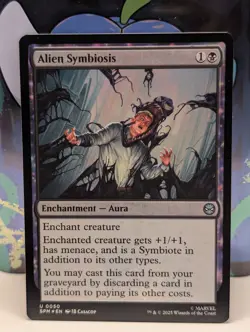 FOIL - MTG Magic the Gathering Alien Symbiosis (50/308) Marvel's Spider-Man - NM - Image 1