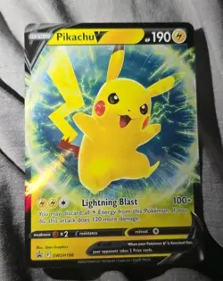Pikachu V SWSH198 Sword & Shield Pokemon TCG Black Star Promo Card - Image 1