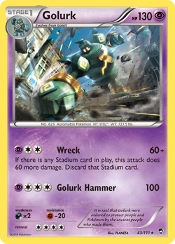 Golurk 43/111 Rare | Furious Fists | Pokemon Card - Image 1