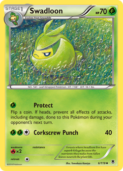 Swadloon 6/119 Uncommon | Phantom Forces | Pokemon Card - Image 1