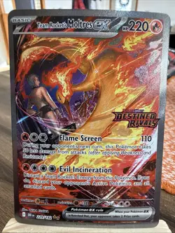 🔥🔥Team Rockets Moltres Ex 229/182 Stamped 🔥🔥🔥🔥 Super Clean Card! - Image 1