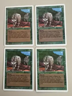 Timber Wolves +4 Playset- MTG - REVISED (3rd) - ENGLISCH - ©1994 NM/M rare - Image 1