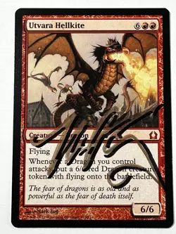 MTG Magic Utvara Hellkite Signed Artist Proof X1 RTR Return to Ravnica Mark Zug - Image 1