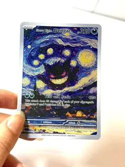 Gengar Pokemon Custom Starry Night Gogh Full Art Illustration FANMADE Card - Image 3