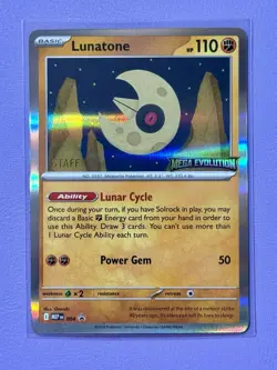 TCG Pokemon English Lunatone - 004 [Staff] 004 Me: Mega Evolution Promo Holo - Image 1