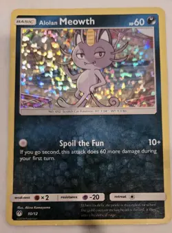 2019 Pokemon 10/12 Meowth Holo - Image 1