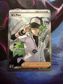 N's Plan 163/086 Ultra Rare Black Bolt Pokemon Holo Near Mint - Image 1