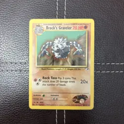 Pokemon TCG - Brock's Graveler - 40/132 - Gym Heroes - MP Uncommon (2000) - Image 1