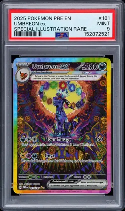 2025 POKEMON PRE EN-PRISMATIC EVOLUTIONS #161 UMBREON EX PSA 9 - Image 1