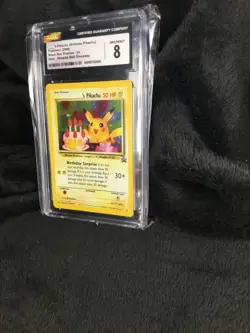 Pokemon Birthday Pikachu Black Star Holo Promo #24 CGC 8 - Image 2